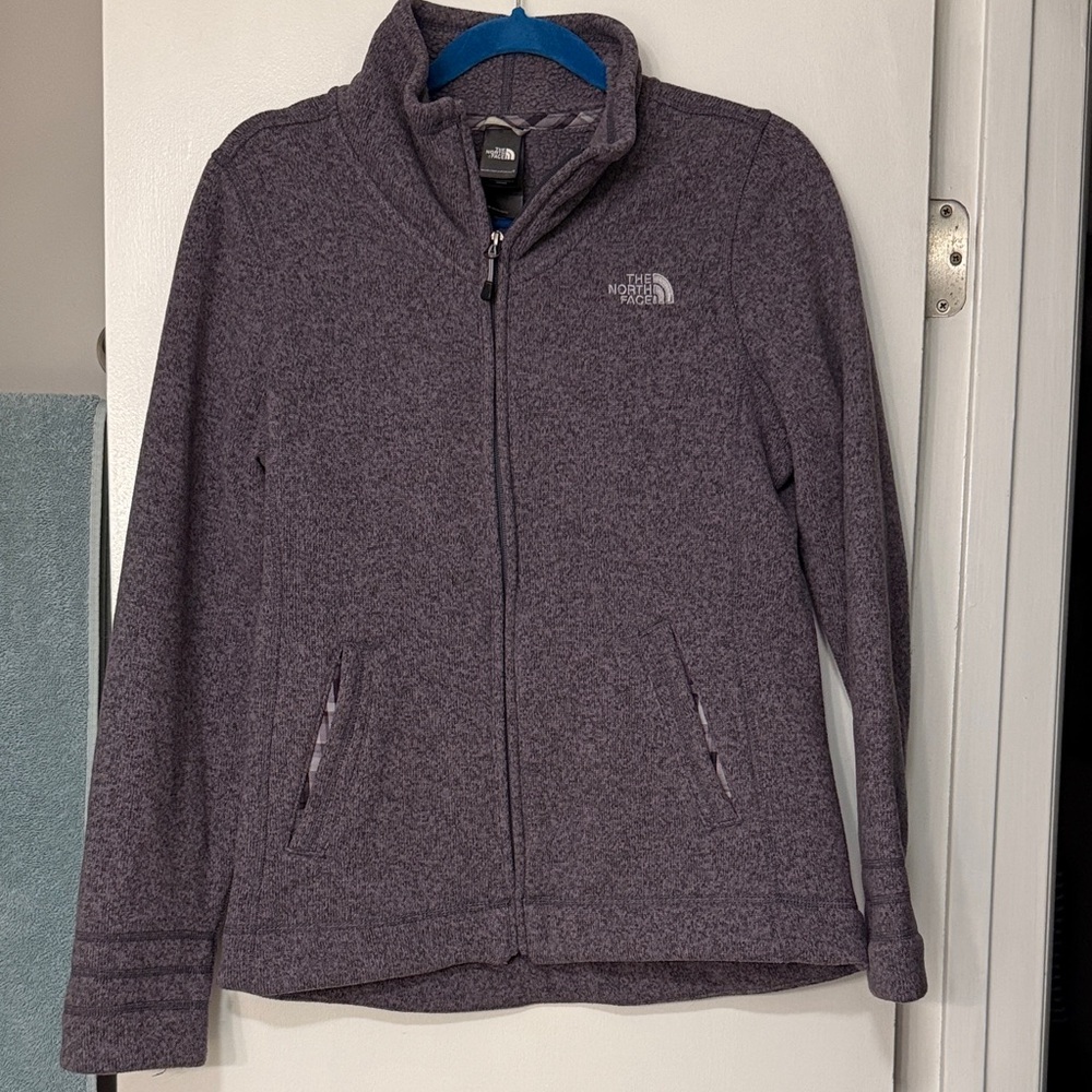 The North Face Heather Plum Full-Zip Fleece Jacket